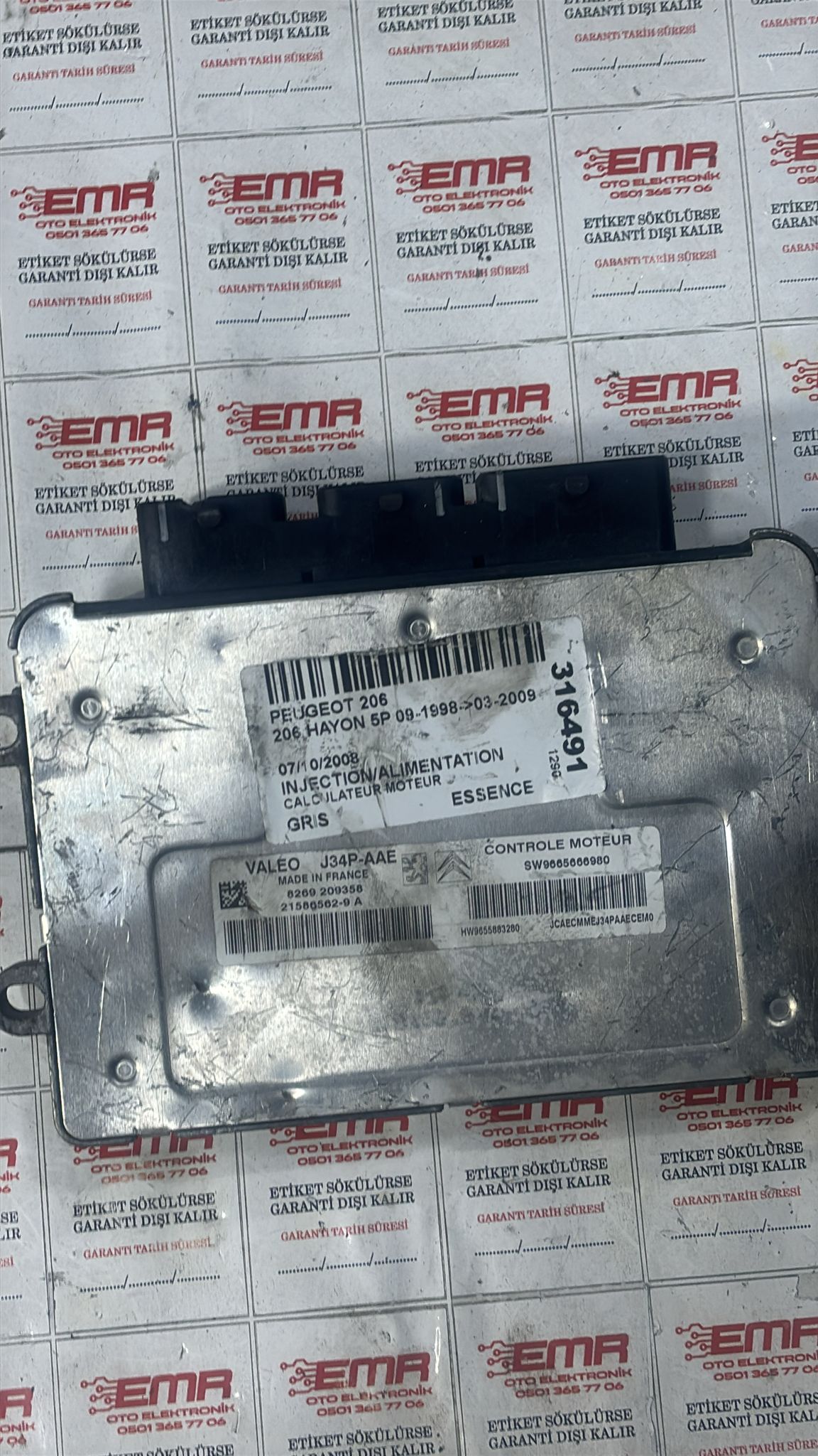 PEUGEOT 206 207 1.4 MOTOR BEYNİ 9665666980